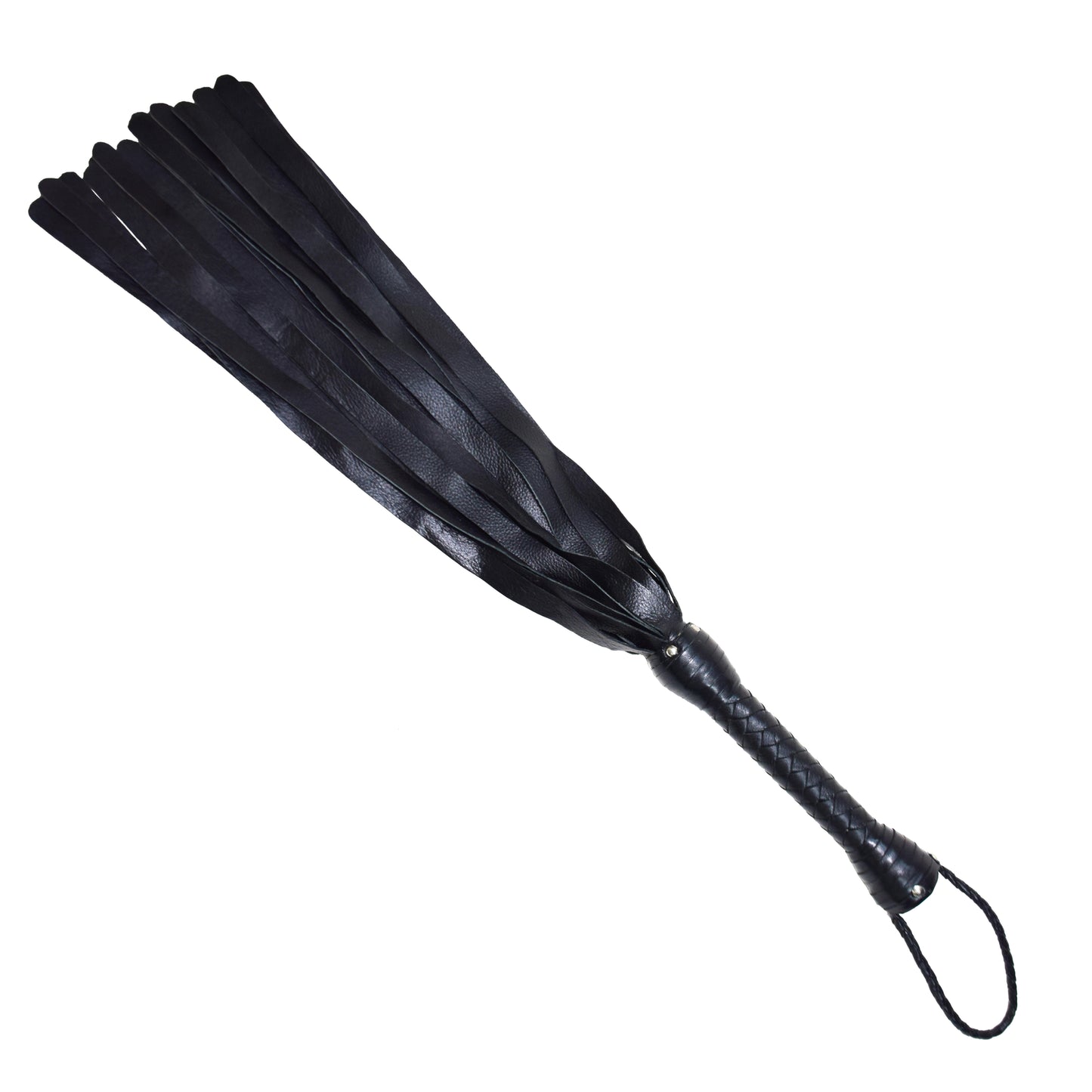 Aaylans Cowhide Suede Leather Training Black Flogger - 25 Black Mild Tails Heavy-Duty Horse Taming & Equestrian Tool (27" Long)