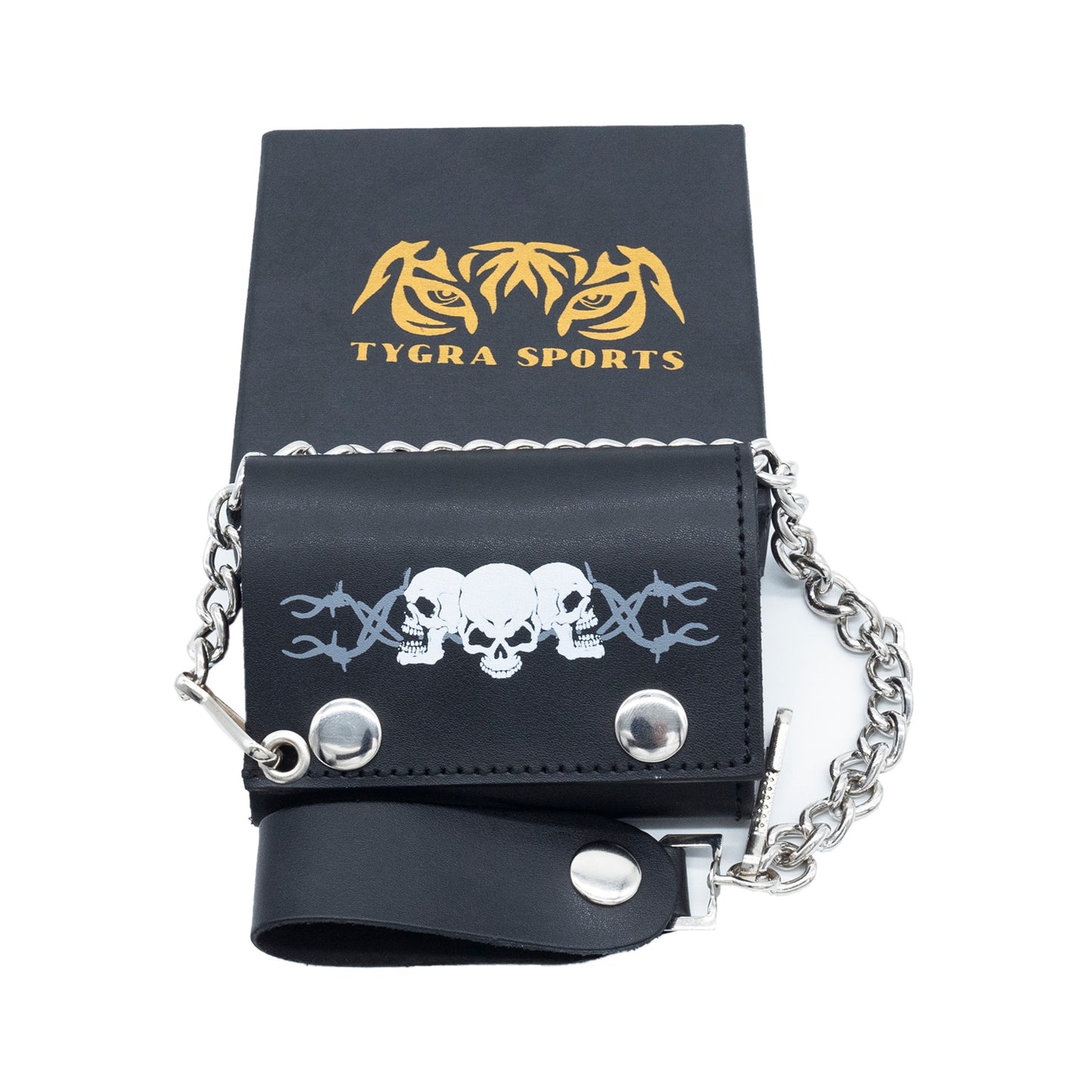 Set of 3 – 2 Wallets + 1 Genuine Leather Belt – Biker Gift Set