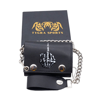 Set of 3 – 2 Wallets + 1 Genuine Leather Belt – Biker Gift Set