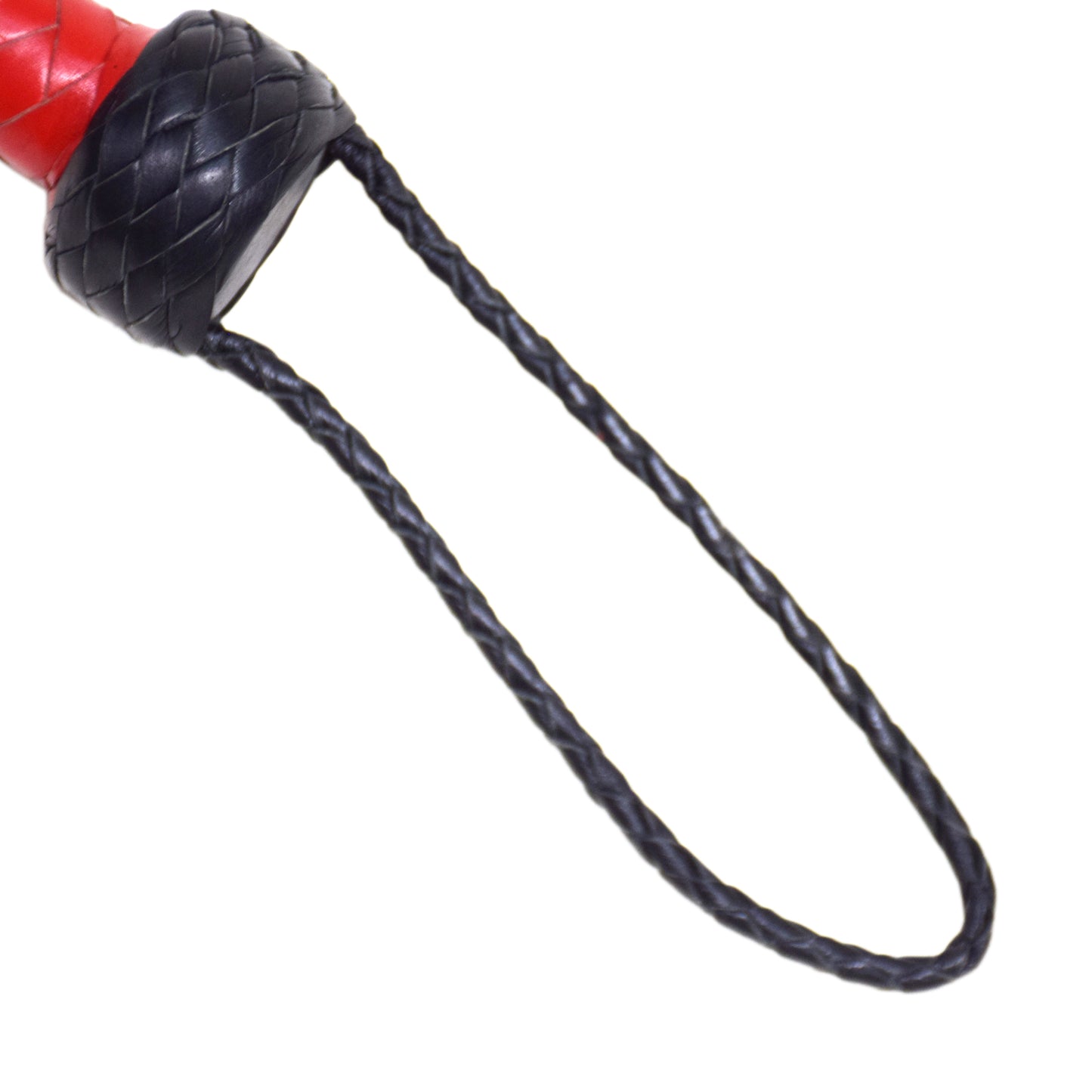 Aaylans Cow Leather Training Black Handle Flogger - Red Roses Cat-o-Nine Heavy-Duty Horse Taming & Equestrian Tool