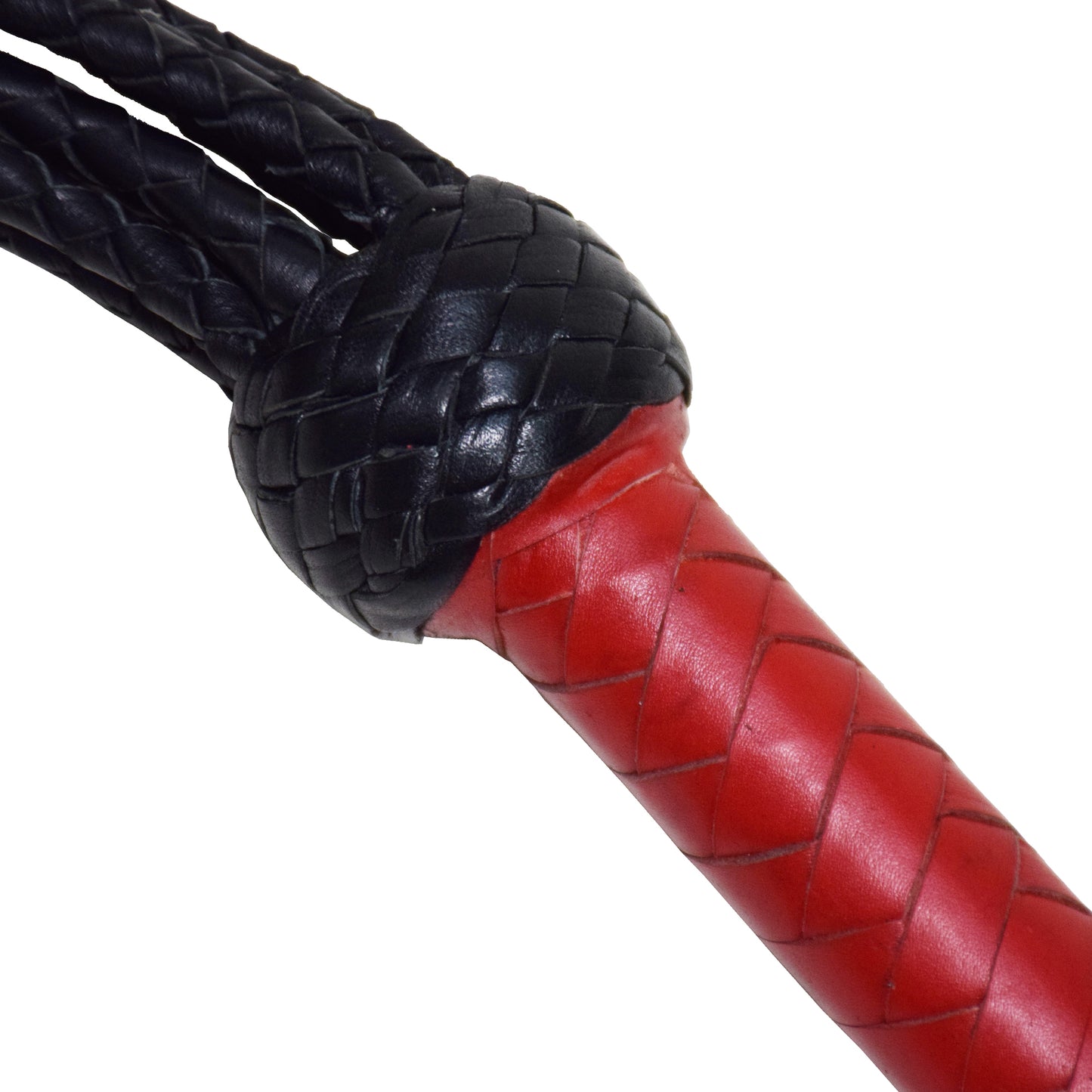 Aaylans Cow Leather Training Black Handle Flogger - Red Roses Cat-o-Nine Heavy-Duty Horse Taming & Equestrian Tool