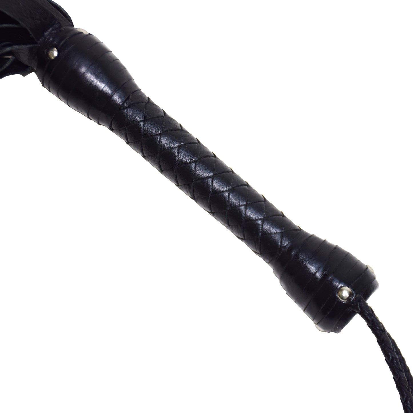 Aaylans Cowhide Suede Leather Training Black Flogger - 25 Black Mild Tails Heavy-Duty Horse Taming & Equestrian Tool (27" Long)