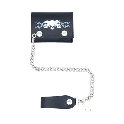 Set of 3 – 2 Wallets + 1 Genuine Leather Belt – Biker Gift Set