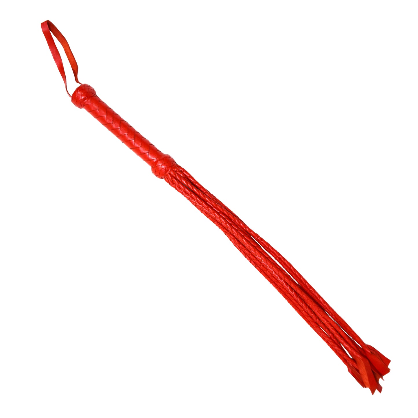 Aaylans Cow Leather Training Red Cat-o-Nine Flogger - Cat-o-Nine Heavy-Duty Horse Taming & Equestrian Tool