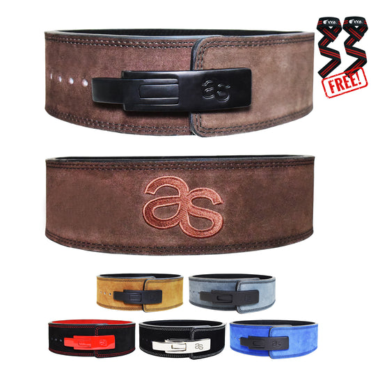 Aaylans Weightlifting Lever Belt Made of Genuine Cow Leather 13mm Thick Heavy duty Belt for Men & Women Lower Back Support for Gym Workouts Deadlifts Squats Powerlifting (Dark Brown)